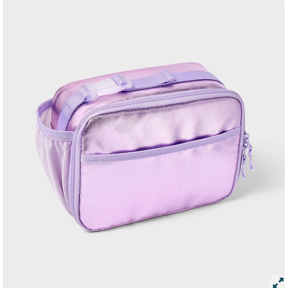 Cat & Jack Classic Lunch Sack - Glitter Purple